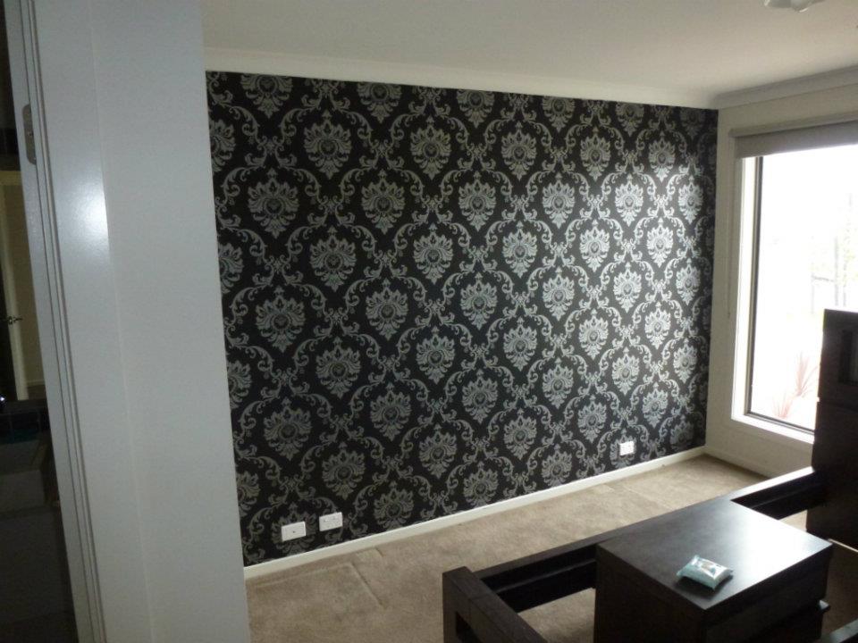 wall paper wallpaper feature wall home bedroom painter melbourne