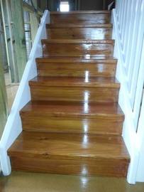timber staining varnish paint stairs new home internal bak painting